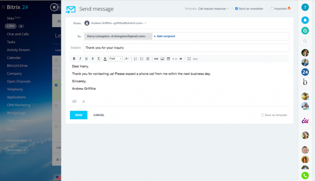 bitrix24 mail