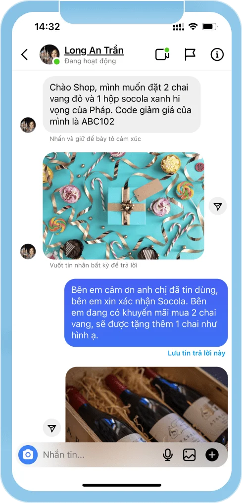 Tích hợp Facebook, Instagram, WhatsApp