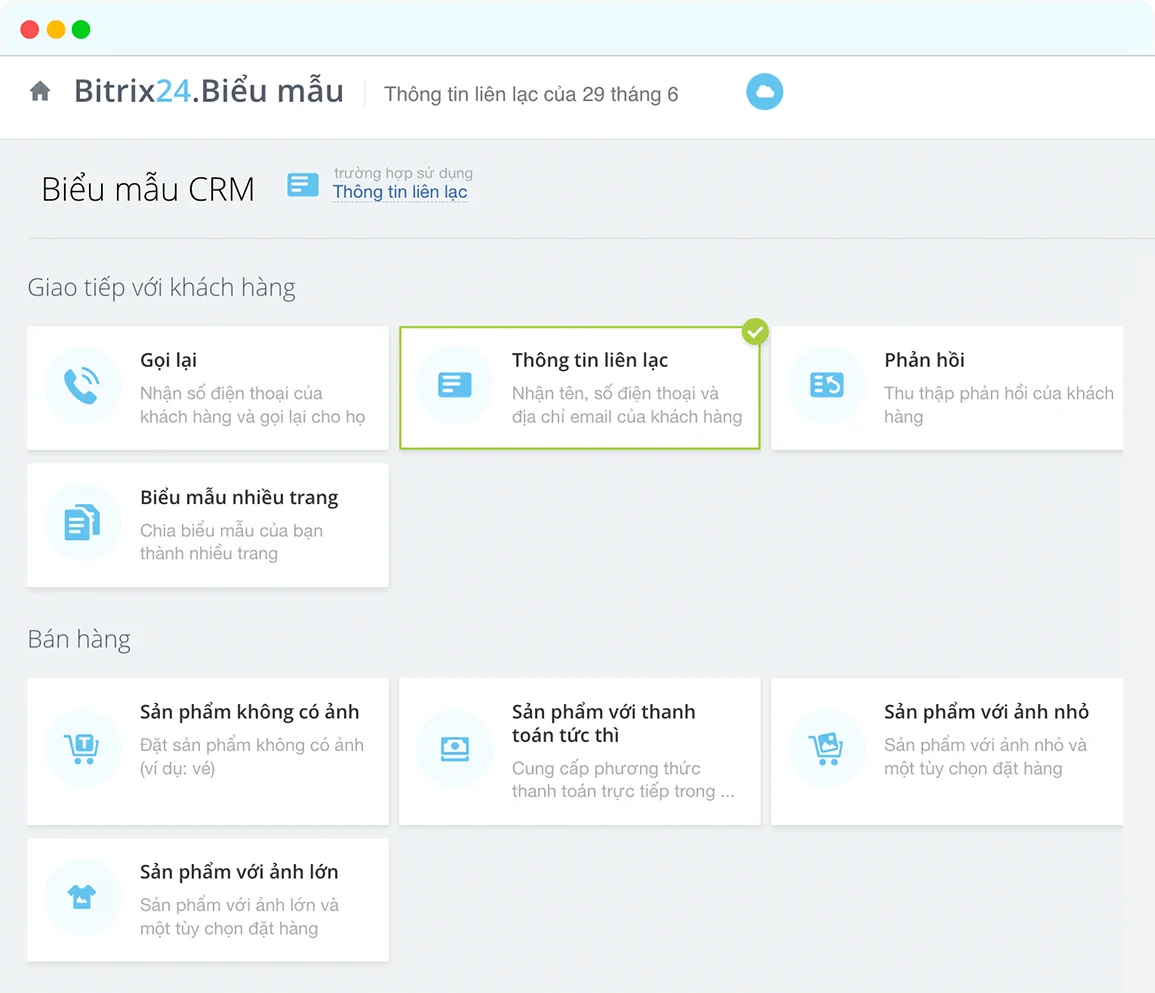 Biểu mẫu và trang đích