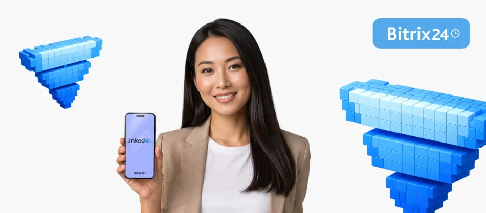 Động bộ dữ liệu LinkedIn với Bitrix24 CRM qua Linked24.io