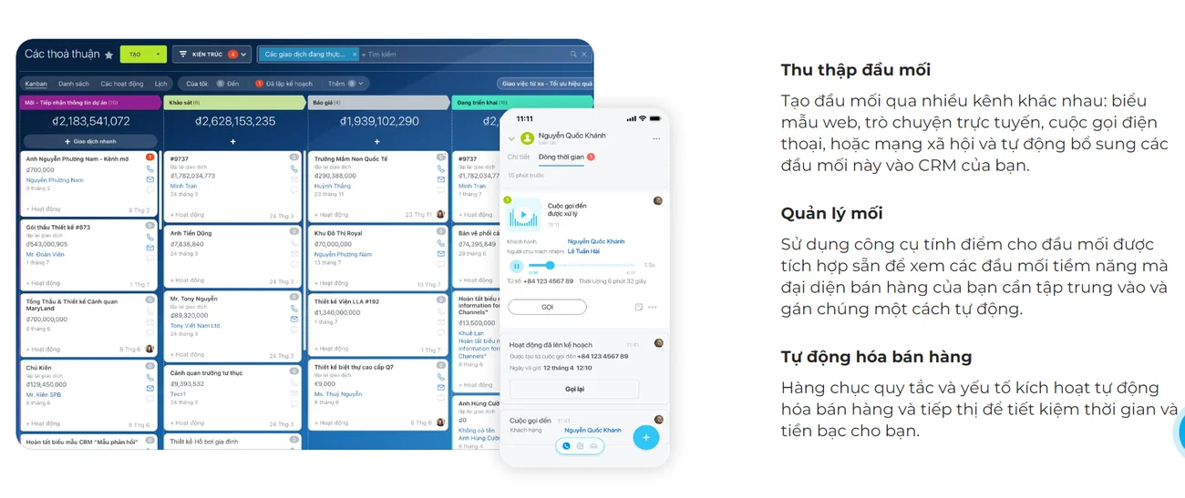 Top CRM thay thế Pipedrive tốt nhất giúp doanh nghiệp tăng lead